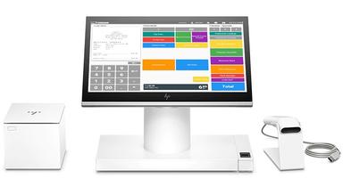 KORONA POS desktop terminal with receipt printer and barcode scanner