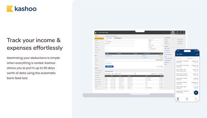 Kashoo Track your income and expenses
