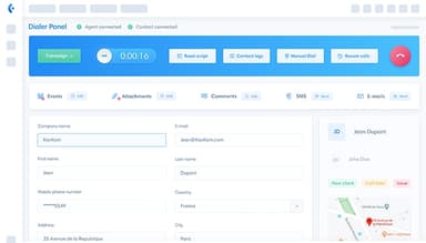 Kavkom Predictive Dialer agent panel