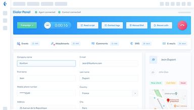 Kavkom Predictive Dialer agent panel