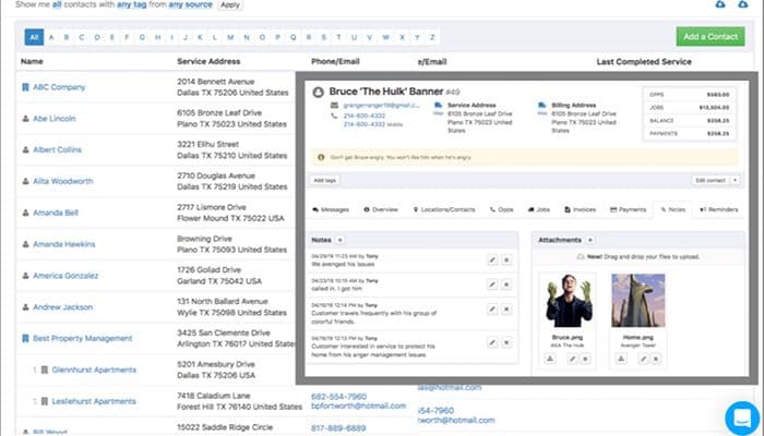 Kickserv Customer management