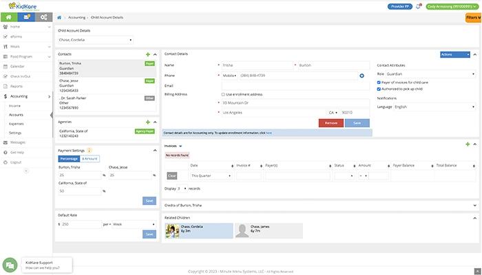 Centralize Child Info and Automate Invoicing