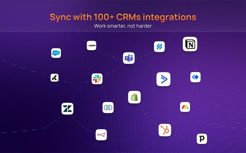 Krisp Call Sync with 100 CRM and Business Integrations