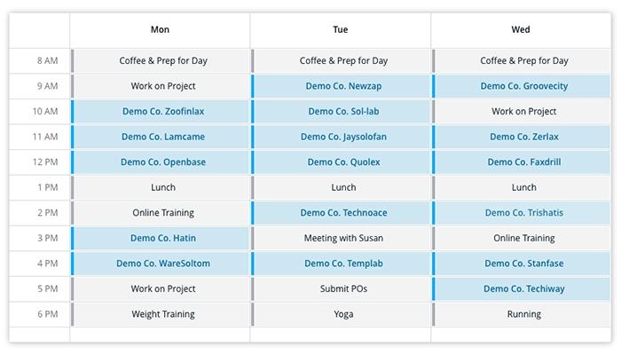 Kronologic Software Filling Calendars
