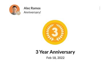 Kudos Three Year Anniversary