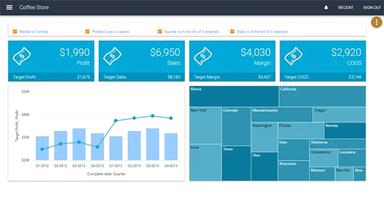Kyvos Insights Multi Widget Dashboard