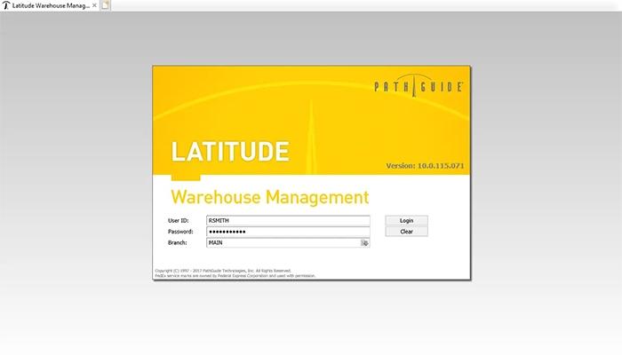 Latitude WMS Login Page