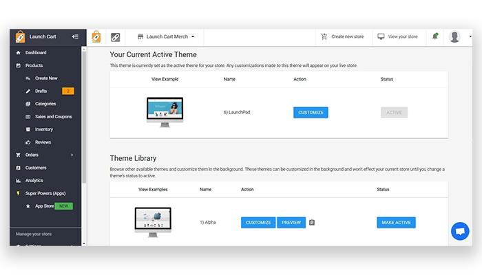 Launch Cart Customize Your Theme with the Editor