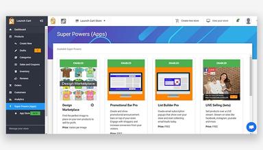 Launch Cart eCommerce with Built In Superpowers