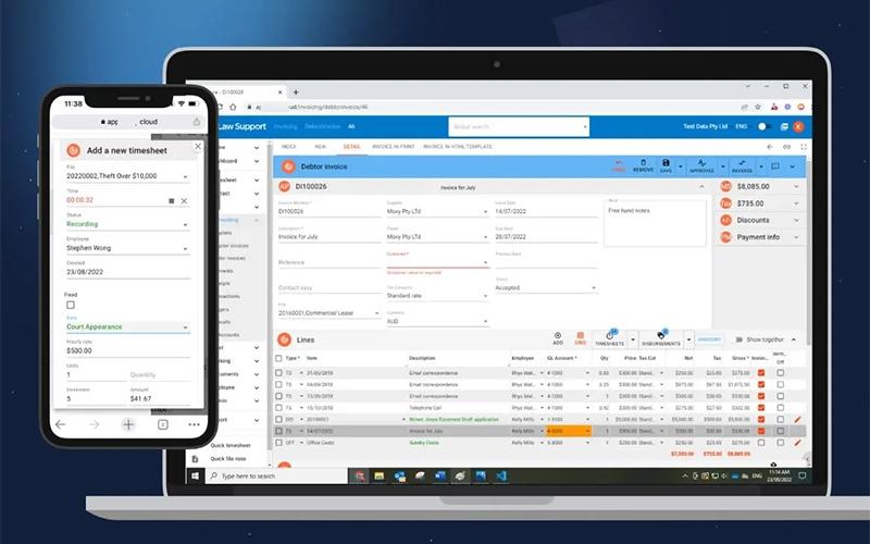 Law App Adding Timesheets