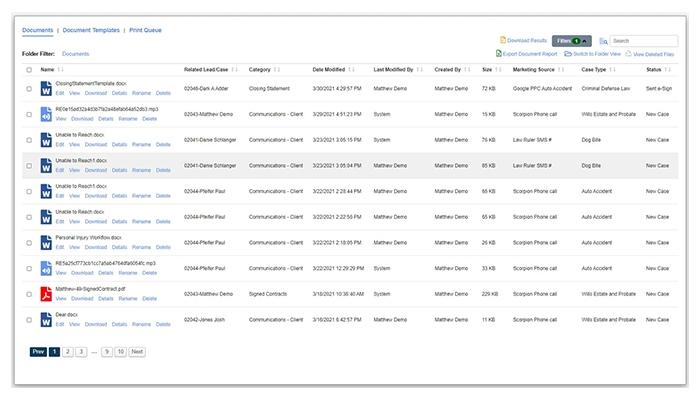 Law Ruler Built In Document Management System