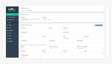 Lead Docket Allows Manual Lead Entry