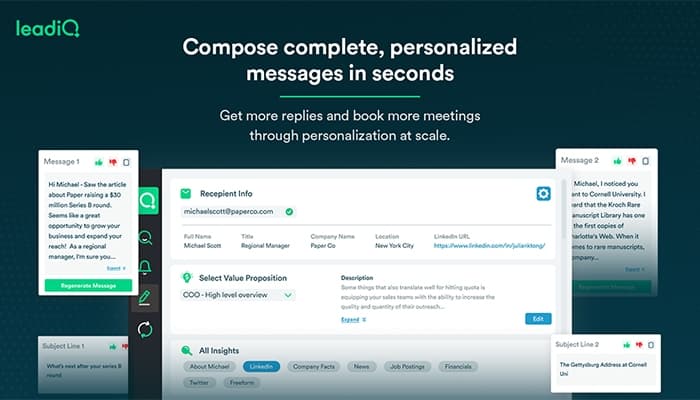 LeadIQ AI Sales Email Writer