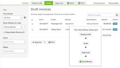 LeanLaw Billing workflow