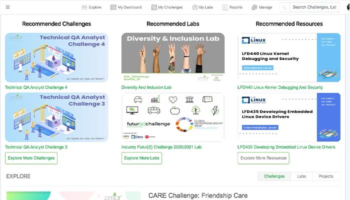 LearnLab Recommendations based on users interest and engagement with Labs, Challenges and Resources within your private network