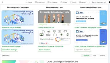 LearnLab Recommendations based on users interest and engagement with Labs, Challenges and Resources within your private network