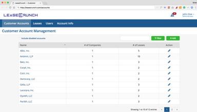 LeaseCrunch customer account management
