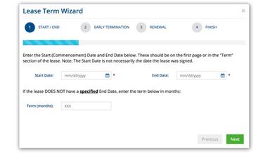 LeaseCrunch lease term wizard