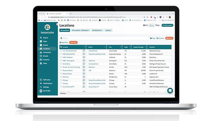 Leasecake Access all of your data in one place. Creating custom views will allow you to quickly find data when someone needs it and easily share it with your colleagues