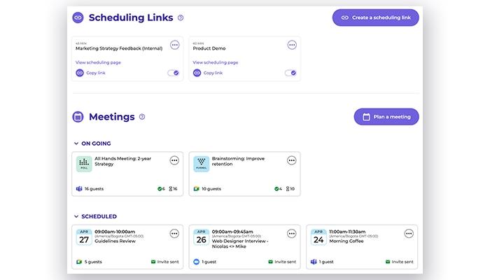 Letsmeet Scheduling Links