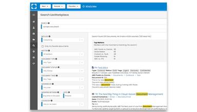 LexWorkplace Advanced Search