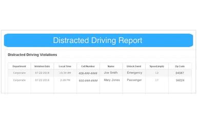 LifeSaver Mobile Distracting Driver Report