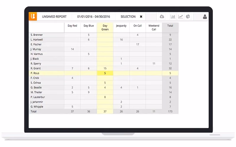 Lightning Bolt Report Grid