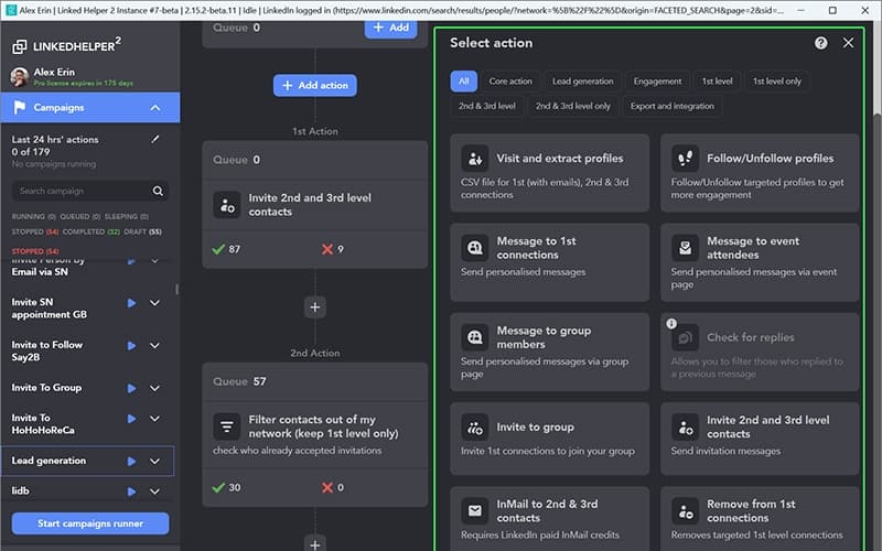 Linked Helper Campaigns