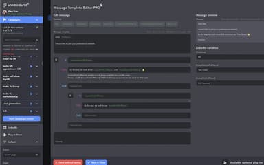 Linked Helper Message Template Editor Pro