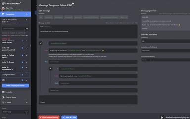 Linked Helper Message Template Editor Pro