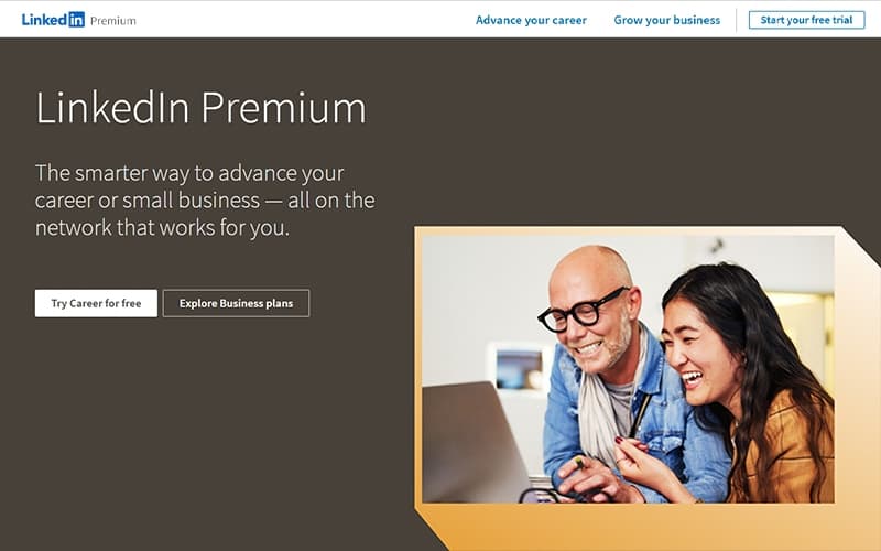 LinkedIn Premium Front View