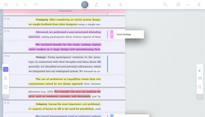 Liquid Text Annotations