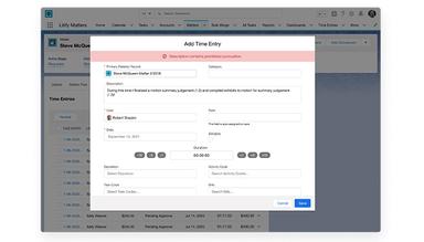 Litify Automated billing rules automatically enforce your clients’ billing guidelines, so there’s less for bill reviewers to write down