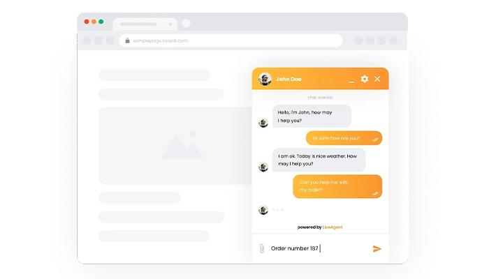 Live Agent Chat Customer View