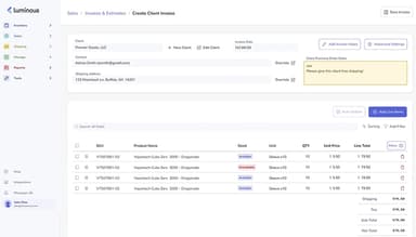 Luminous Software Invoicing