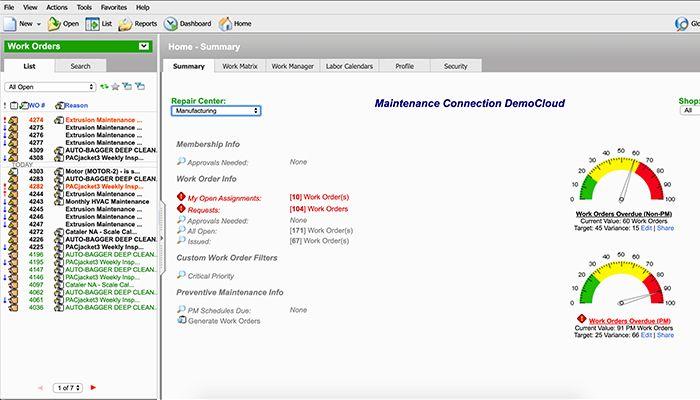 Maintenance Connection Home Page