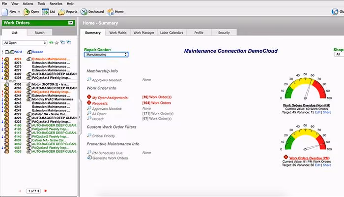 Maintenance Connection Home Page