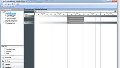MISys Manufacturing purchase supply schedule