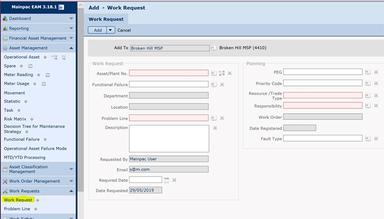 Mainpac EAM Work Request