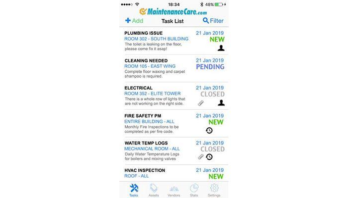 Maintenance Care Mobile App Management