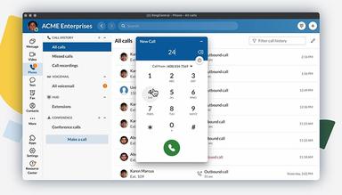 RingCentral Contact Center Make a call