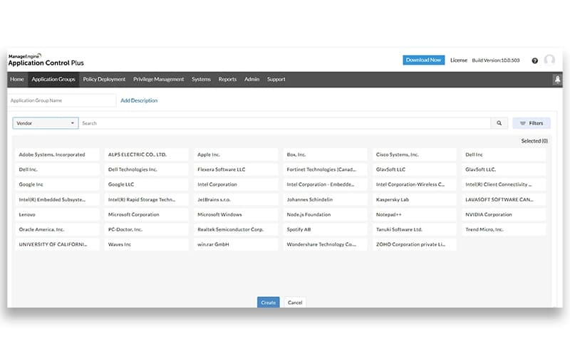 ManageEngine-Application-Control-Plus Dashboard