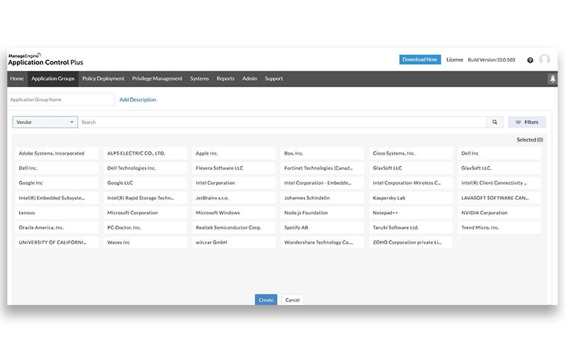 ManageEngine-Application-Control-Plus Dashboard
