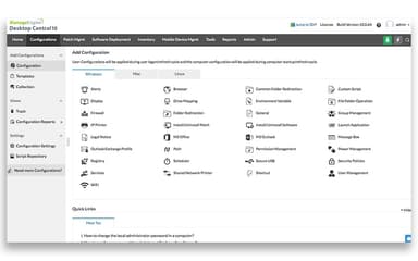 ManageEngine Endpoint Central Desktop Central Configurations