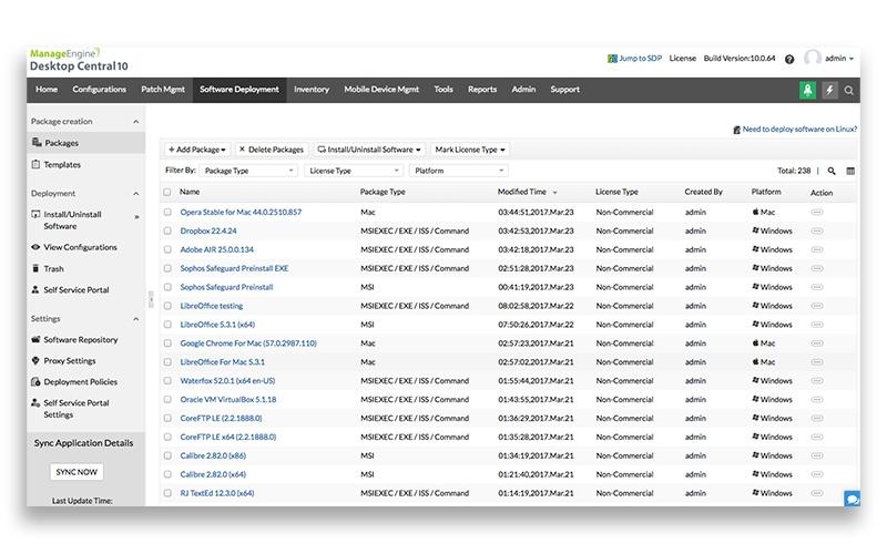 ManageEngine Endpoint Central Desktop Central Software Management