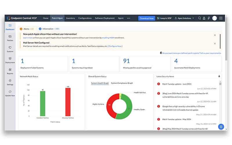 ManageEngine Endpoint Central MSP Patch Management