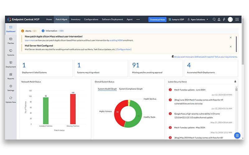 ManageEngine Endpoint Central MSP Patch Management