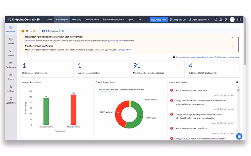 ManageEngine Endpoint Central MSP Patch Management