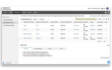 ManageEngine-OS-Deployer Dashboard