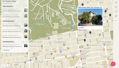 Manage and track real estate listings on a map padlet